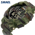 SMAEL 8013 Sportuhren Herren Digitale Armbanduhren Herren Chronograph Militär Armee Camouflage LED Display Uhren